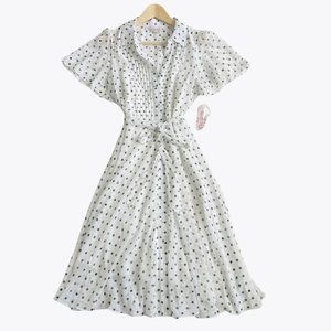 NEW Nanette Lepore Black White Polkadot Dress | 6
